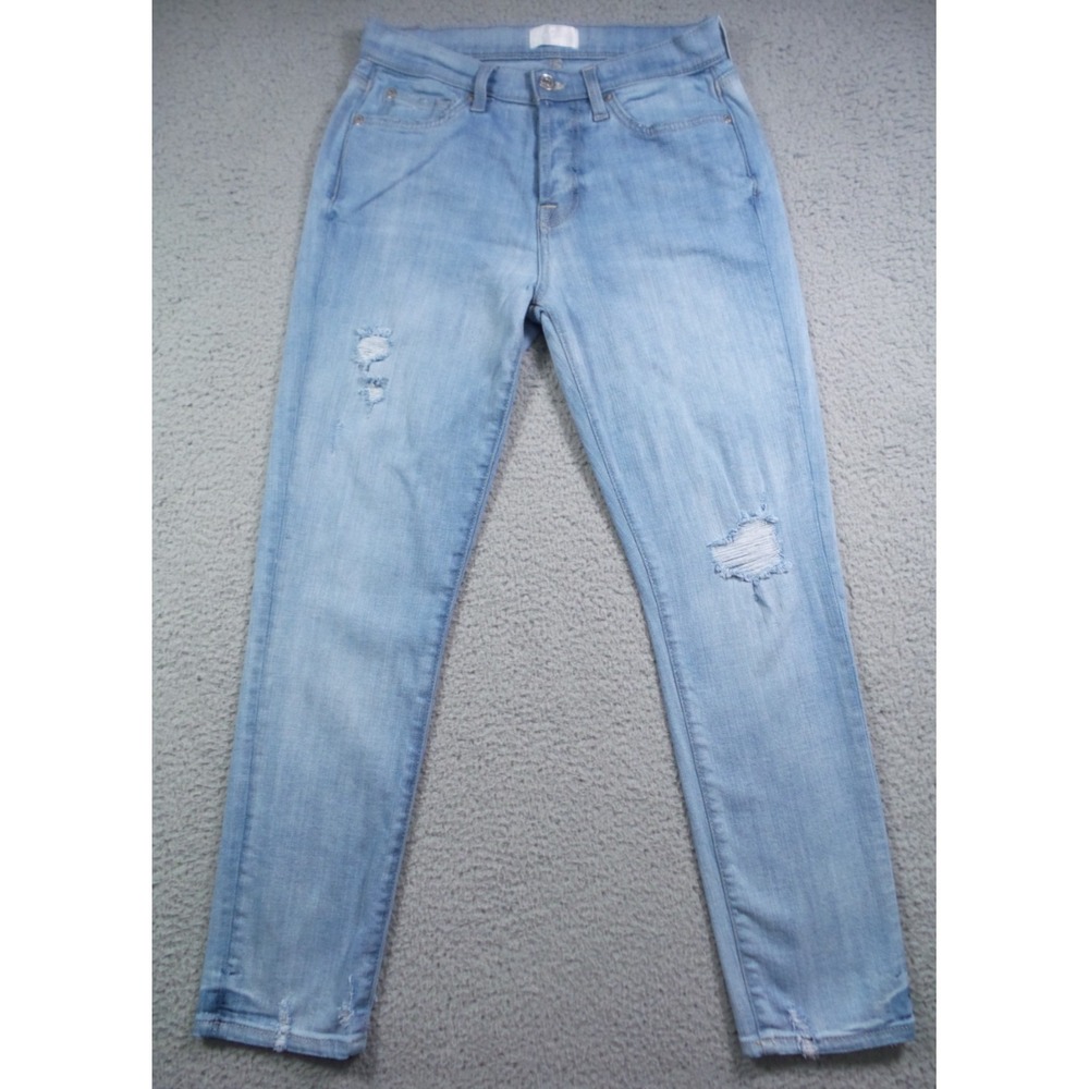 7 For All Mankind Jeans Womens Size 26 Blue‎ Josefina Distressed Stretch